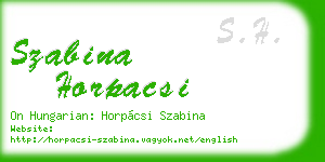 szabina horpacsi business card