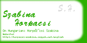 szabina horpacsi business card